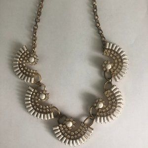 Francesca's White and Diamond Statement Necklace